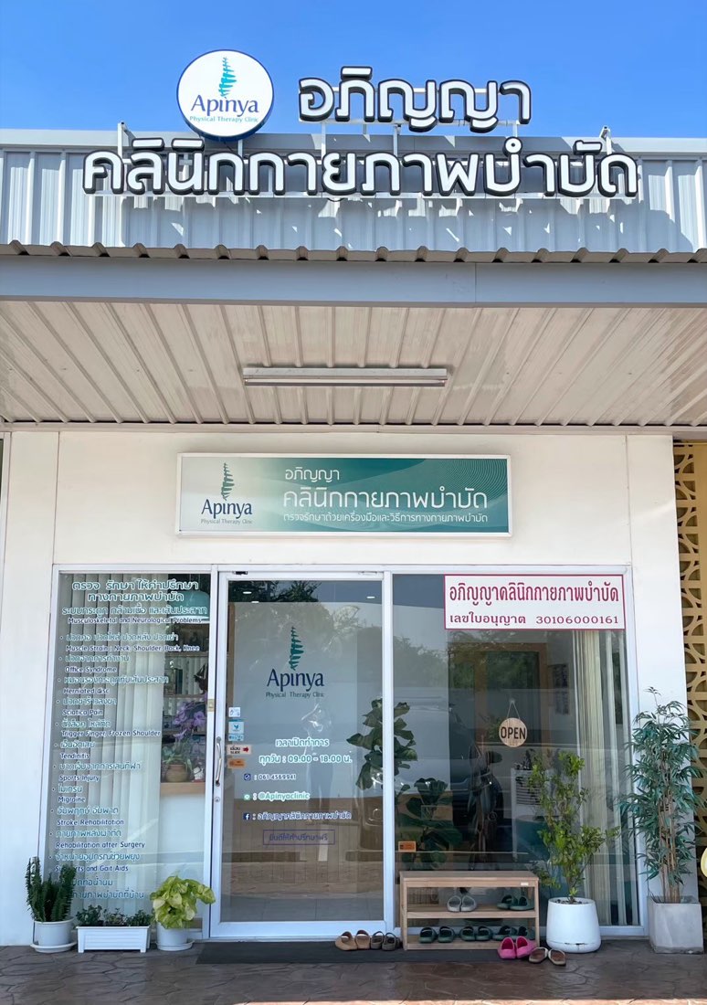 หน้าร้านอภิญญาคลินิกกายภาพบำบัด สาขาในปั๊ม ปตท. ถนนสุระ 2 สี่แยกไฟแดงตะคองเก่า · หลังเดอะมอลล์โคราช